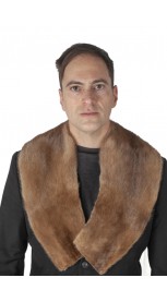 Light brown mink fur collar - unisex